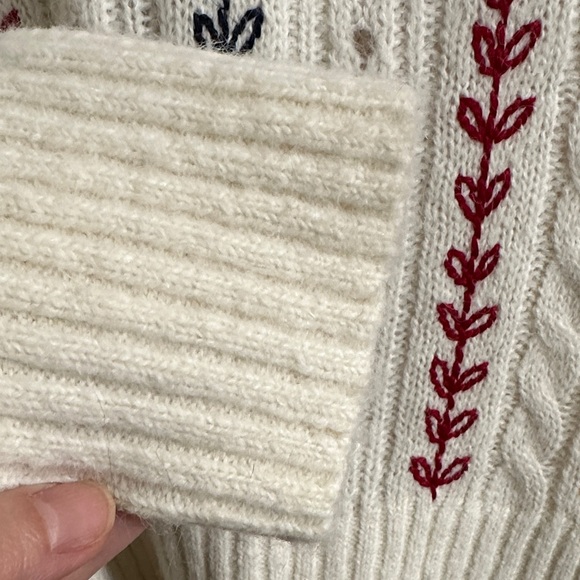 Boden Cream Sweater with Multicolor Embroidery - Picture 7 of 8